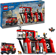 lego city fire 60414 fire station with fire truck