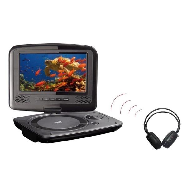 SOUNDMASTER PDB1950 9'' PORTABLE DVD PLAYER WITH WIRELESS IR HEADPHONE