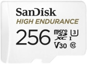 sandisk sdsqqnr 256g gn6ia high endurance 256gb micro sdxc u3 v30 class 10 with adapter
