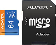 adata ausdx64guicl10a1 ra1 premier micro sdxc 64gb uhs i v10 class 10 retail with adapter