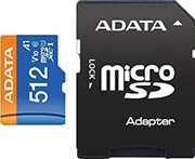 adata ausdx512guicl10a1 ra1 premier micro sdxc 512gb uhs i v10 class 10 retail with adapter