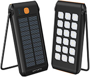 4smarts solar power bank titan pack flex 10000mah stand and flashlight black orange