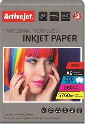 activejet ap6 260gr200 glossy photo paper 10x15 a6 200pc photo activejet ap6 260gr200 glossy photo paper 10x15 a6 200pc photo