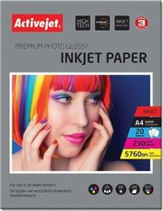 activejet ap4 230g20 photo paper a4 20 pcs photo