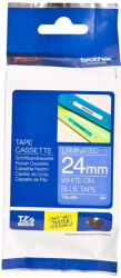 gnisio brother ptouch blue white 8m x 24mm oem tze555 photo