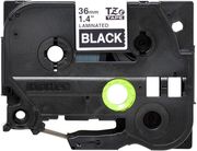 brother 36mm white on black tape me oem tze365 photo