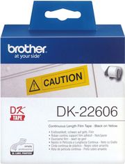 brother ptouch endless label yellow 152m x 62mm me oem dk22606 photo brother ptouch endless label yellow 152m x 62mm me oem dk22606 photo