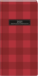 imerologio ebdomadiaio 2021 plagio plaid 8 x 16 kokkino photo