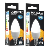 lamptiras duracell led candle e14 6w 2700k 2tem photo