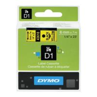 dymo etiketes d1 6mm black yellow labels 43618 s0720790 photo