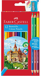 faber castell colour pencils castle 12 6 colours sharpener photo