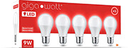 lamptires led gigawatt set 5 tem a60 e27 9w 900lm 4200k