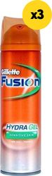 afros xyrismatos gillette fusion hydra gel sens 3x200ml photo afros xyrismatos gillette fusion hydra gel sens 3x200ml photo