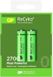 rechargeable battery gp r6 aa recyko 2600mah nimh 2pcs photo