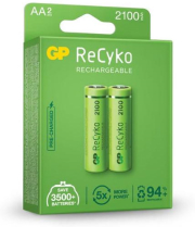 rechargeable battery gp r6 aa 2100mah recyko 210aahce eb2 nimh 2 pcs pack gp photo