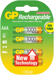 rechargeable battery gp r03 aaa 1000mah nimh 3 1 pcs pack gp photo