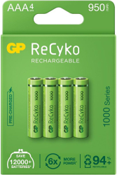 rechargeable battery gp r03 aaa 950mah nimh 100aaahce eb4 4 pcs pack gp photo