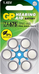 zink air battery gp za675 6pcs button for hearing aids photo