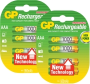 rechargeable battery gp r03 aaa 1000mah nimh 3 1 pcsx 2 pack gp photo