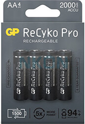 gp rechargeable battery aa 2100mah recyko pro 4 tmx 210aahcb 2eb4