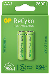 gp rechargeable battery r6 aa 2600mah nimh 2 tmx photo