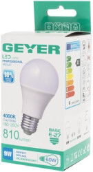 lamptiras geyer led e27 810lm 9w 4000k photo