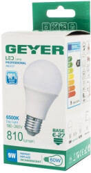 lamptiras geyer led e27 810lm 9w 6500k photo