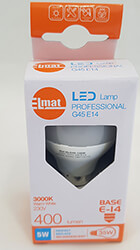 lamptiras elmat g45 e14 5w 3000k 400lm 5tmx photo