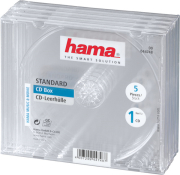 hama 44748 standard cd jewel case pack of 5 transparent photo