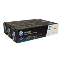 gnisio hp toner cf341a 126a lj pro100 cp1020 rainbow pack c m y oem cf341a photo