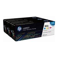 gnisio hewlett packard toner 304a gia clj cp2025 cm2320 mfp rainbow pack c m y cc531a oem cf372am photo