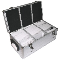 aluminium carry case box 400 discs photo