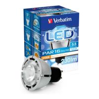 verbatim led par16 gu10 55w 2700k ww 230lm box photo