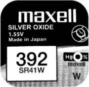 button cell battery silver maxell sr 41 sw 384 392 ag3 155v photo