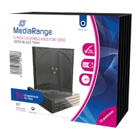 mediarangecd jewelcase disc 104mm black tray 5pcs photo