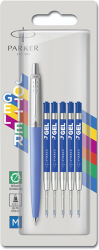 stylo parker jotter originals wow pack gel pen blue 5 refills m photo