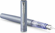 pena parker vector xl metallic silver blue cc fountain pen m photo