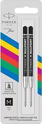 antallaktiko parker 2x set quinkflow basic ballpoint pen refill m black photo