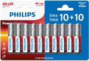 mpataria philips power alkaline aa lr6p20bp grs 20tem