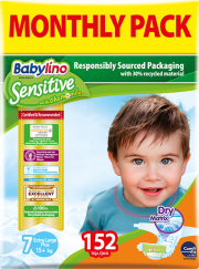 panes babylino sensitive monthly pack no7 15 kg 152tem photo