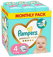 panes pampers premium care no4 9 14kg 174tmx monthly pack photo