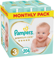 panes pampers premium care no3 6 10kg 204 tmx monthly pack photo