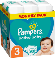 panes pampers active baby no3 6 10kg 208 tmx monthly pack photo