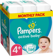 panes pampers active baby no4 maxi 10 15kg 164tmx monthly pack photo