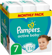 panes pampers active baby no7 15 kg 116tmx monthly pack photo