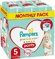 panes pampers premium pants no5 12 17kg 102tmx monthly pack photo