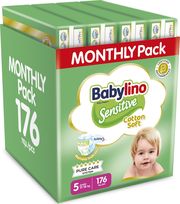 panes babylino sensitive cotton soft monthly pack no5 11 16kg 176tem photo