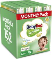 panes babylino sensitive cotton soft monthly pack no6 13 18kg 152tem photo