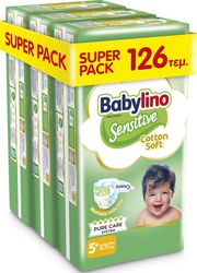 panes babylino sensitive cotton soft super pack n5 12 17kg 126tem photo