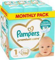 panes pampers premium care no1 2 5kg 156 tmx monthly pack photo